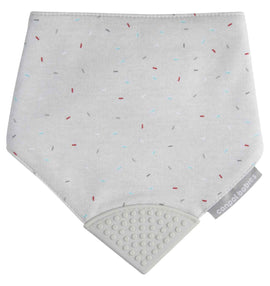Bavoir en tissu CANPOL BABIES avec anneau de dentition, 26/902_gris