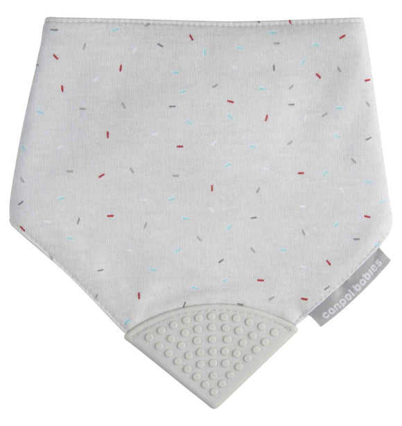 Bavoir en tissu CANPOL BABIES avec anneau de dentition, 26/902_gris