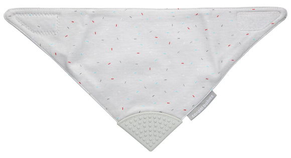 Bavoir en tissu canpol babies avec anneau de dentition 26/902_gris