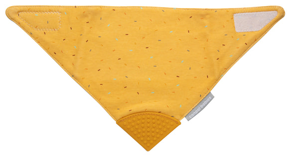 Bavoir en tissu CANPOL BABIES avec anneau de dentition, 26/902_jaune