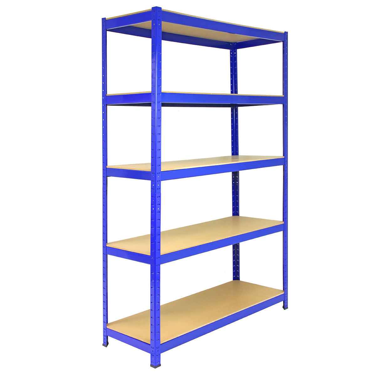 Rayonnage Bleu T-Rax de 120cm x 45cm x 180cm, en Acier et Sans Boulons