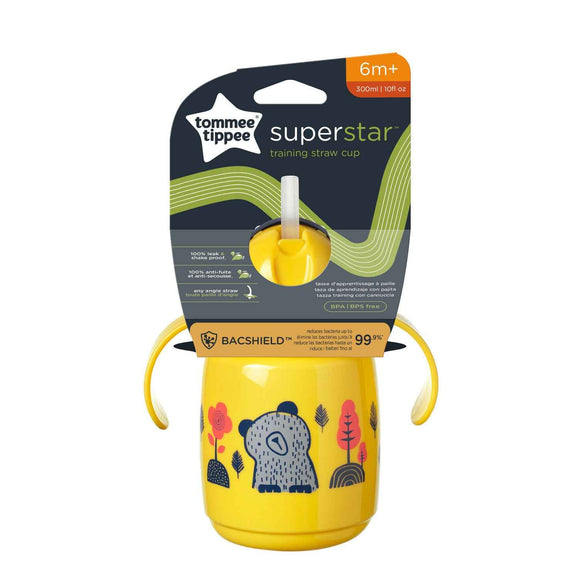 Tasse d'apprentissage avec paille TOMMEE TIPPEE, 6 mois et plus, 300 ml, jaune, 447831