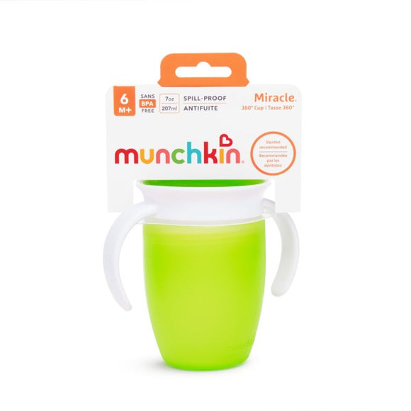 MUNCHKIN Trainer Cup, Miracle 360, Green, 6m+, 207 ml, 90103