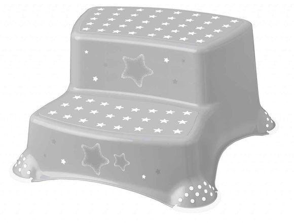 KEEEPER double step stool Stars Cosmic Grey