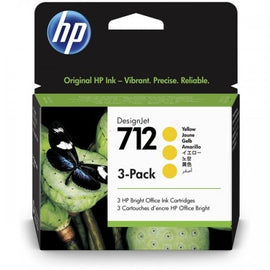 HP 712 3-Pack 29-ml Yellow DesignJet Ink Cartridge