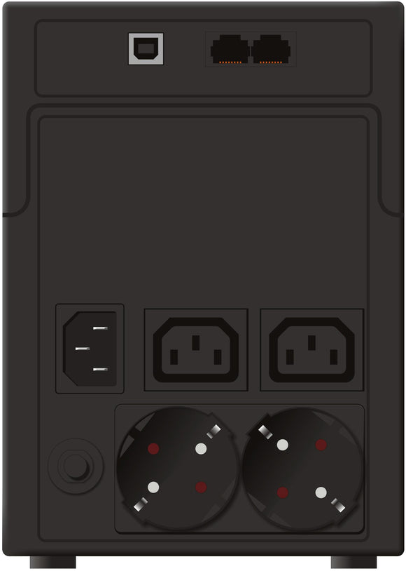 PowerWalker VI 1200 SHL Schuko uninterruptible power supply (UPS) Line-Interactive 1.2 kVA 600 W 4 AC outlet(s)