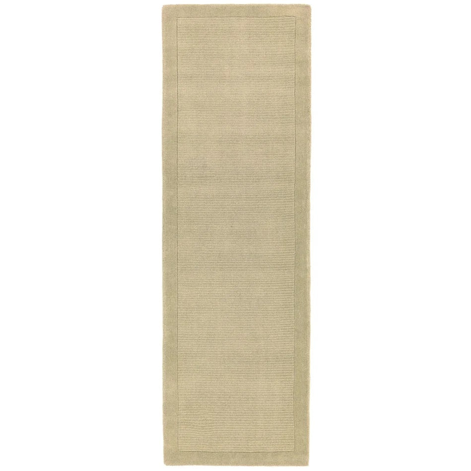 Tapis de couloir uni pure laine candy beige
