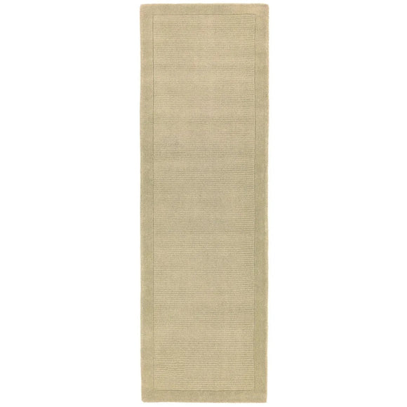 Tapis de couloir uni pure laine candy beige