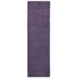 Tapis de couloir uni pure laine candy violet