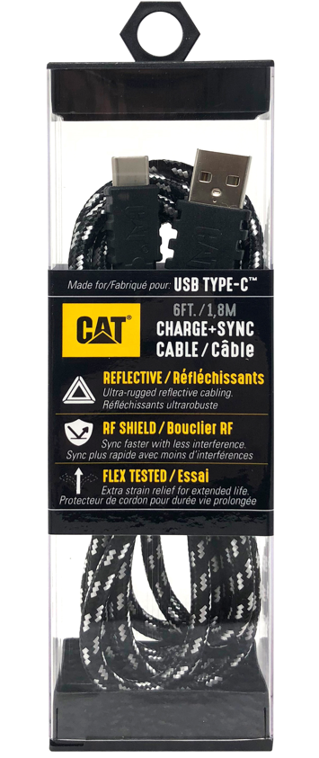 Cable de chargement et synchronisation usb type c caterpillar