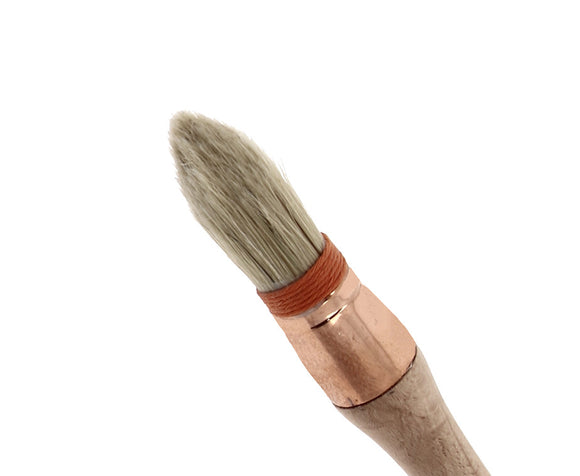 Brosse pouce à réchampir soies/synthétique avec collet