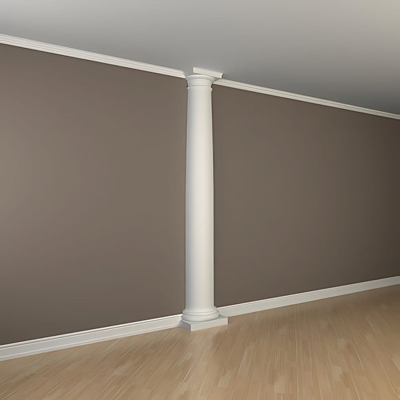 Pied de demi-colonne 117700 Profhome Colonne Élement décorative design intemporel classique blanc