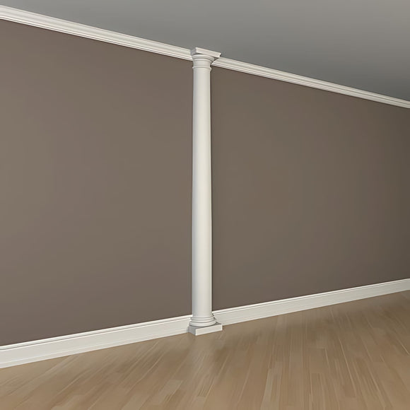 Pied de demi-colonne 117700 Profhome Colonne Élement décorative design intemporel classique blanc