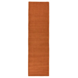 Tapis de couloir uni pure laine candy orange