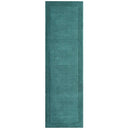 Tapis de couloir uni pure laine candy turquoise-3