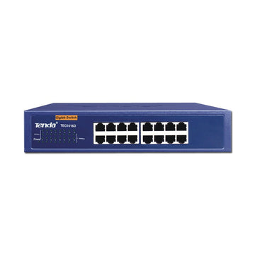 Tenda 16-port Gigabit Ethernet Switch Unmanaged Blue - 0