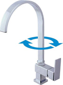 Mitigeur évier pivotant LOIRA 35,5 cm laiton chromé