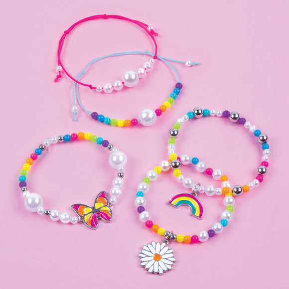 Ensemble de bijoux diy make it real : bracelets au trésor arc-en-ciel
