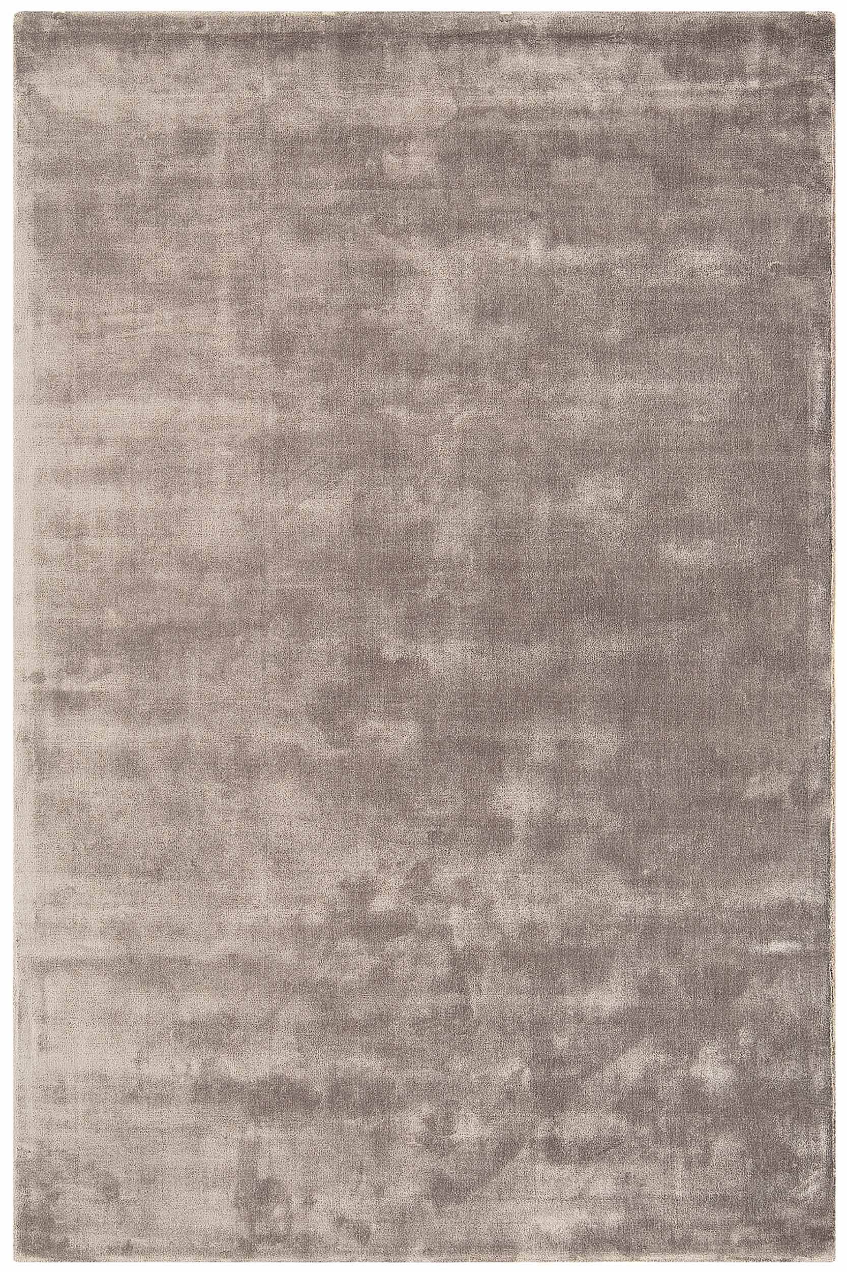 Tapis de salon en viscose fait main titane