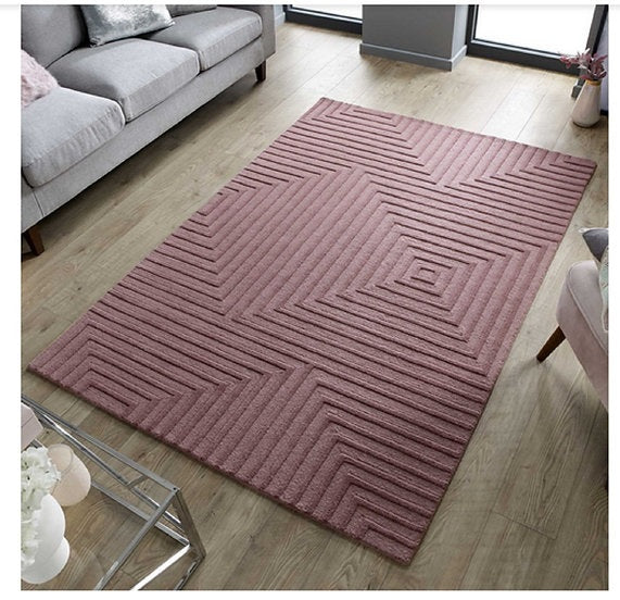 Tapis de salon design pure laine castela