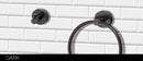 Porte serviette anneau DARK en laiton noir 15cm