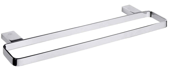 Porte serviette double VIA en chrome 50 x2 x13,2 cm