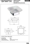 Porte savon mural VIA en chrome 10,3 x4,2 x11,7 cm