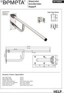 Barre d'appui HELP en acier brossé 76x25x10cm
