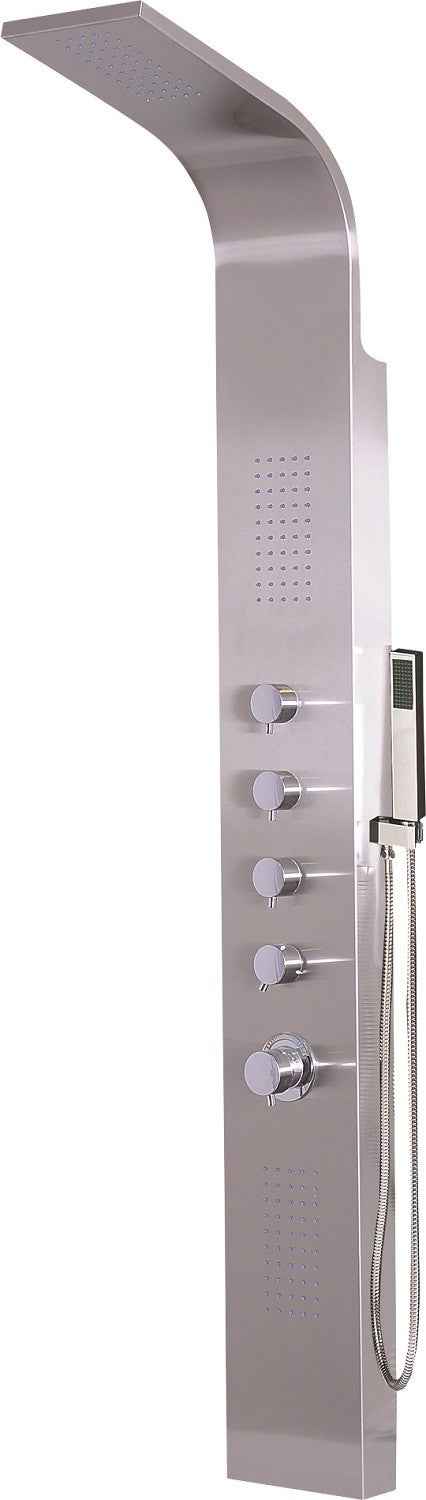 Colonne de douche hydromassante GRANDE ELEA en acier inoxydable 165 cm