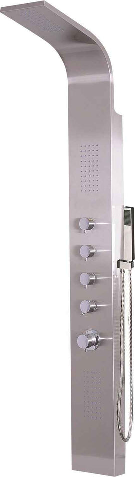 Colonne de douche hydromassante GRANDE ELEA en acier inoxydable 165 cm