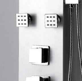 Colonne de douche hydromassante THALIA en ABS chromé 134x20x7 cm