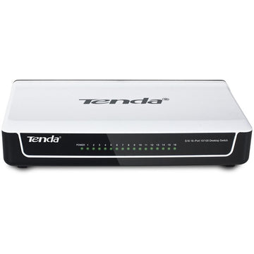 SWITCH Tenda 16 porturi 10/100 Mbps, fanless "S16" (timbru verde 0.8 lei) - 0