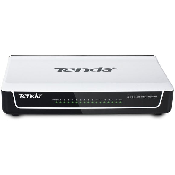 SWITCH Tenda 16 porturi 10/100 Mbps, fanless "S16" (timbru verde 0.8 lei)