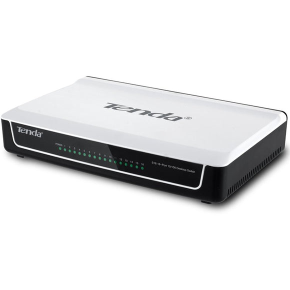 SWITCH Tenda 16 porturi 10/100 Mbps, fanless "S16" (timbru verde 0.8 lei)