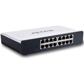 SWITCH Tenda 16 porturi 10/100 Mbps, fanless "S16" (timbru verde 0.8 lei)