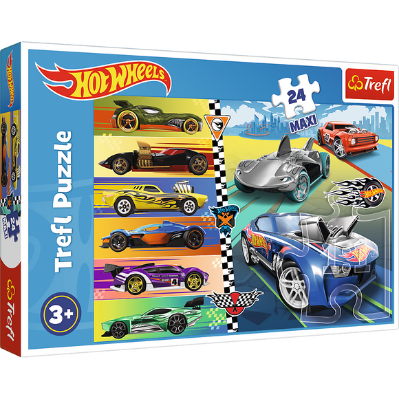 Maxi puzzle trefl hot wheels 24 pièces