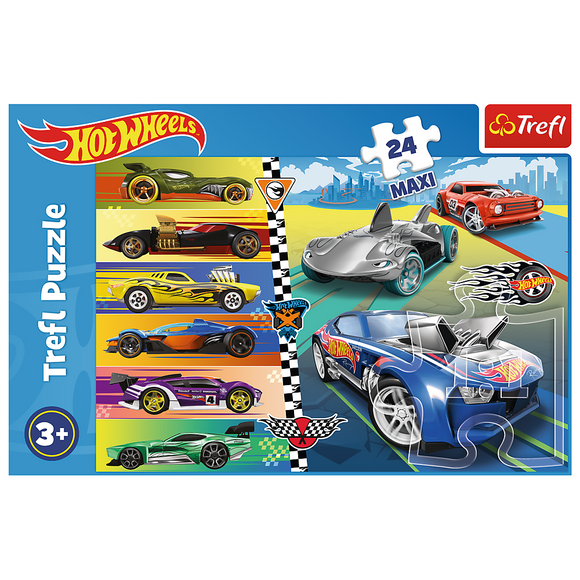 Maxi puzzle trefl hot wheels 24 pièces