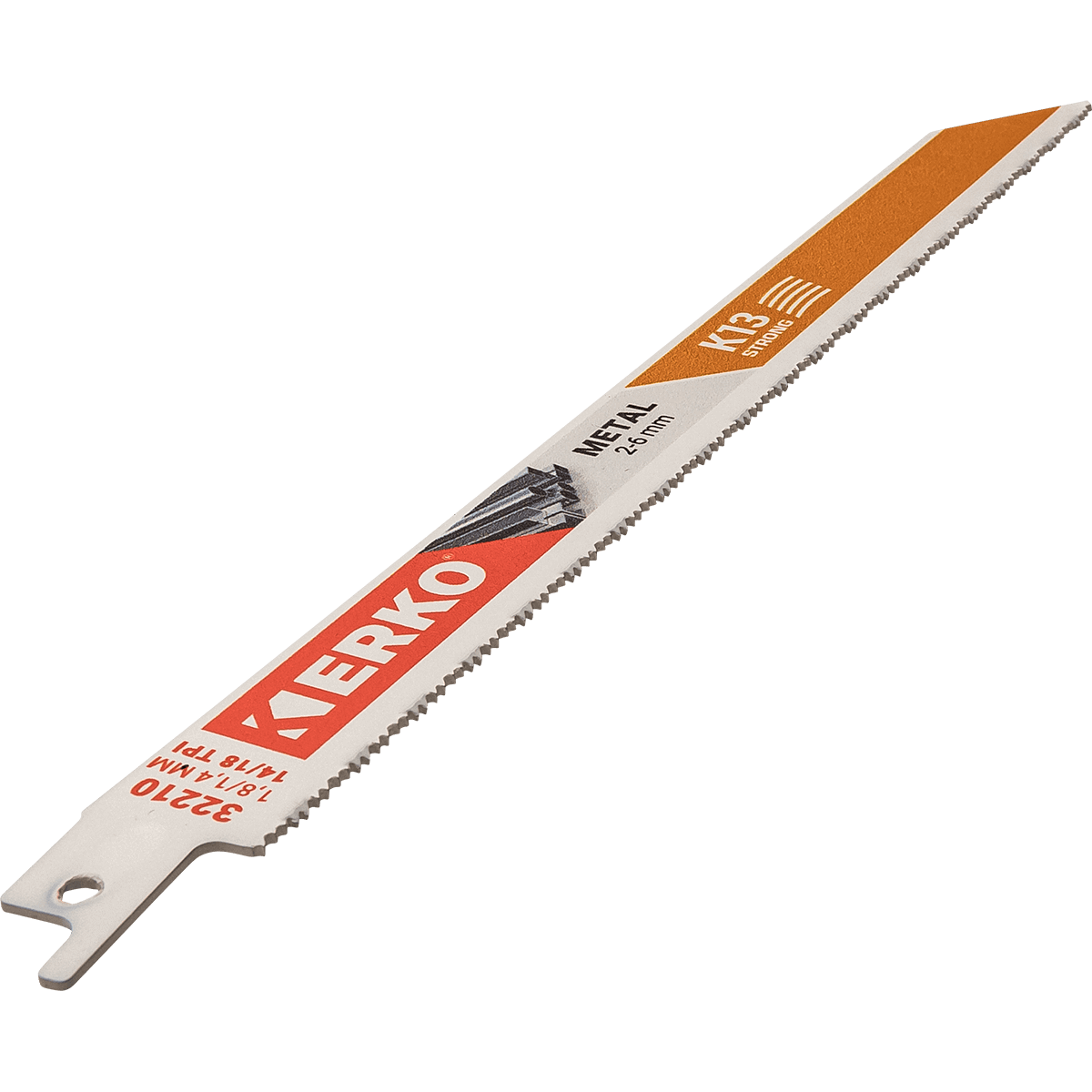 Lame sabre erko 228x19x13 14/18t metal k13 etui 5