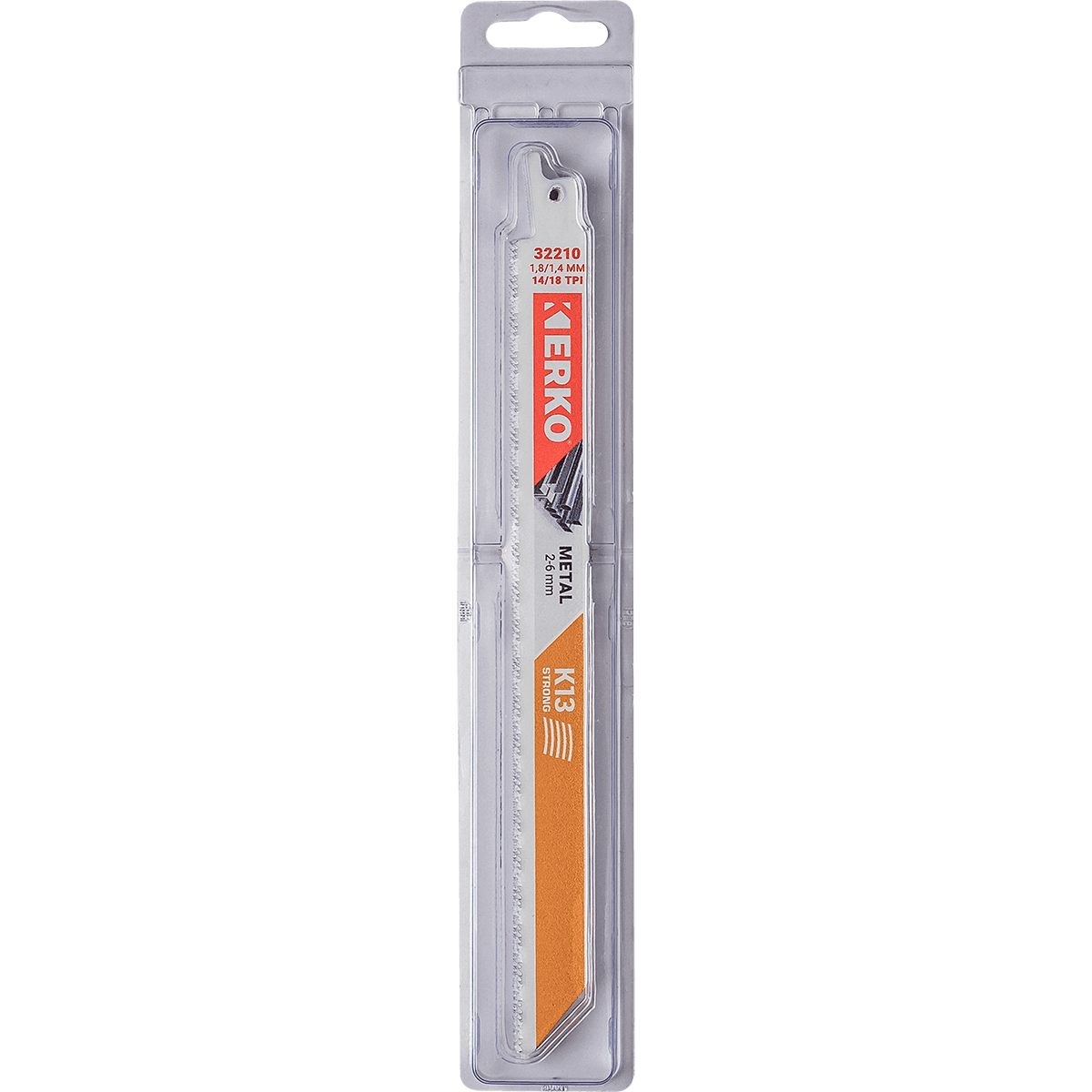 Lame sabre erko 228x19x13 14/18t metal k13 etui 5