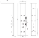 Colonne de douche hydromassante THALIA en ABS chromé 134x20x7 cm-6