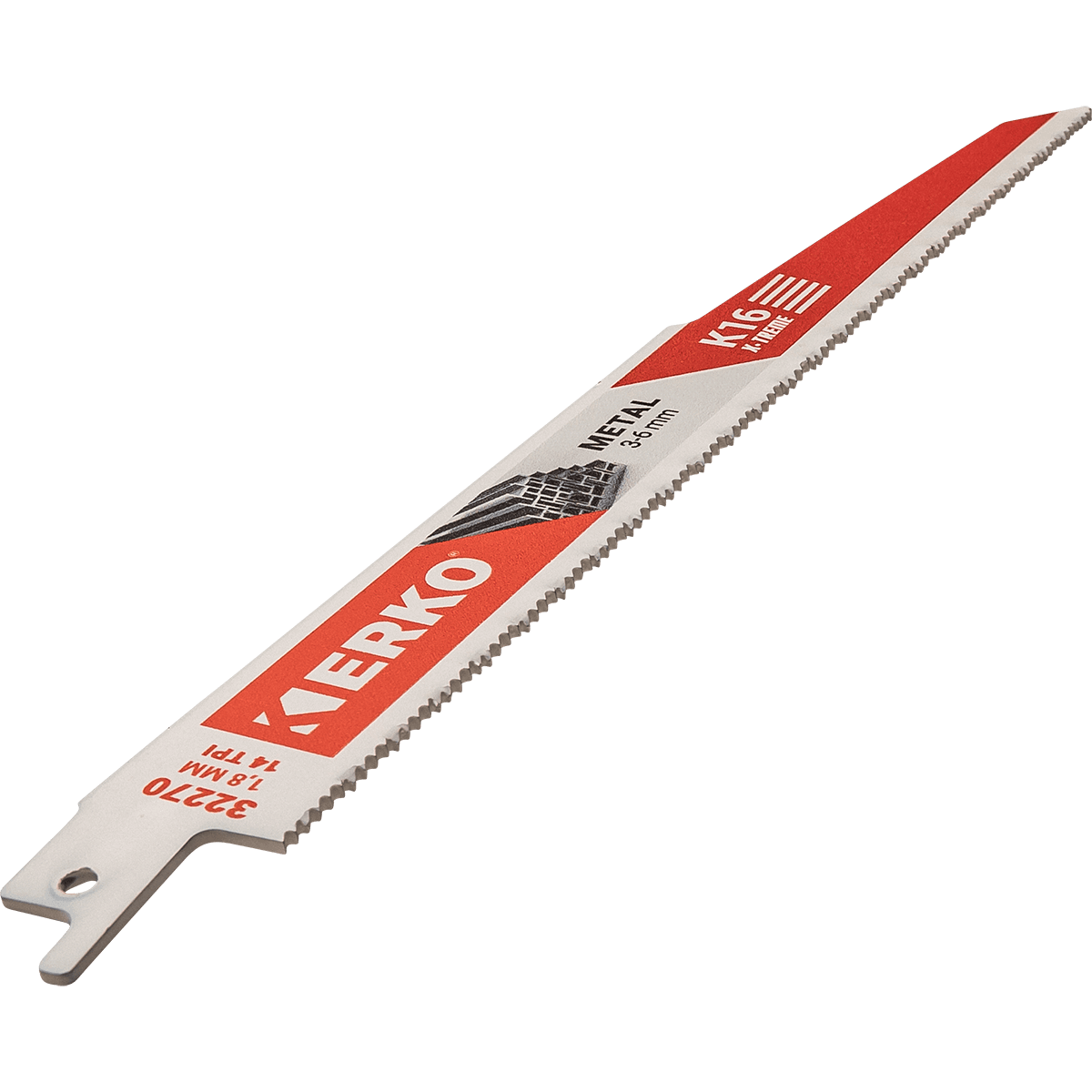 Lame sabre erko 228x22x16 14t metal k16 etui 5