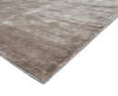 Tapis de salon en viscose fait main titane