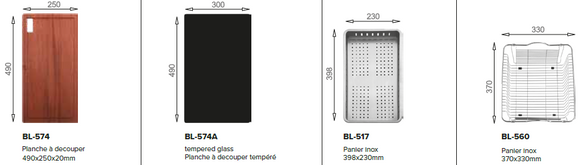 Évier 2 bacs 1 égouttoir en acier ROJO avec bonde et siphon 116x50 cm