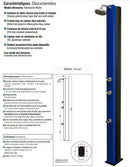 Douche de piscine solaire ULTRAMARINE 40L avec rince pieds