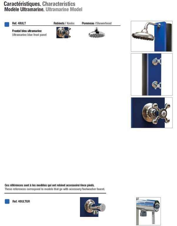 Douche de piscine solaire ULTRAMARINE 40L