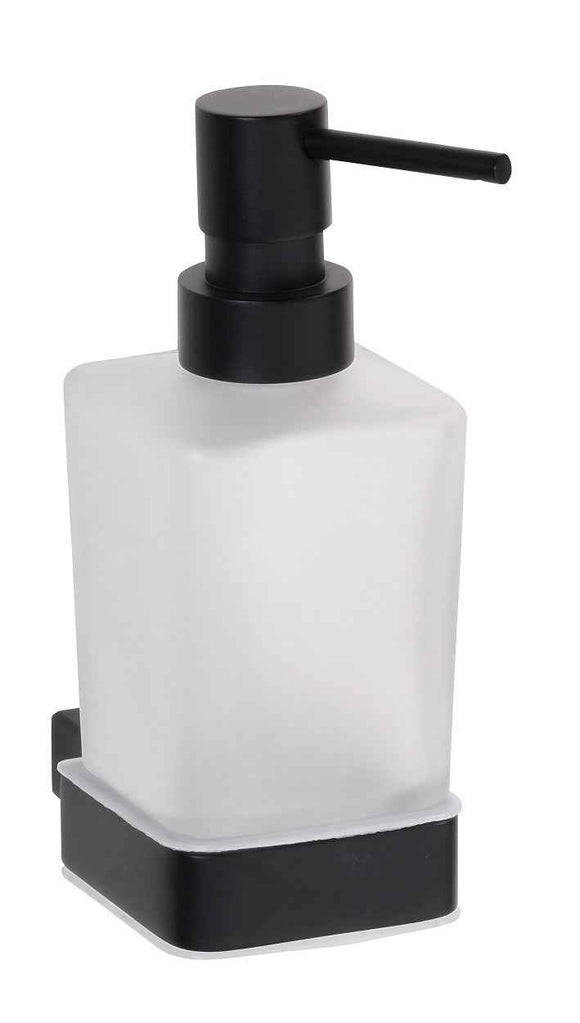 Distributeur de savon liquide NERO en laiton noir et verre / 250ml