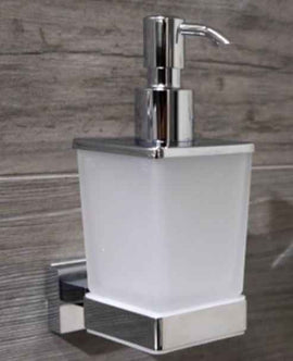 Distributeur de savon liquide PLAZA en verre 6x9,5x15,5 cm / 200 ml