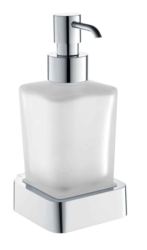 Distributeur de savon liquide SOLO en laiton chromé et verre / 250ml
