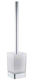 Goupillon de toilette mural SOLO en verre et laiton chromé 39 x8,3 x9,3 cm