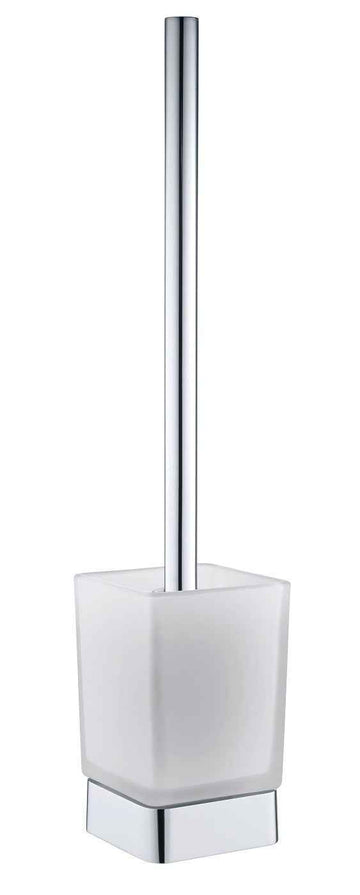 Goupillon de toilette mural SOLO en verre et laiton chromé 39 x8,3 x9,3 cm